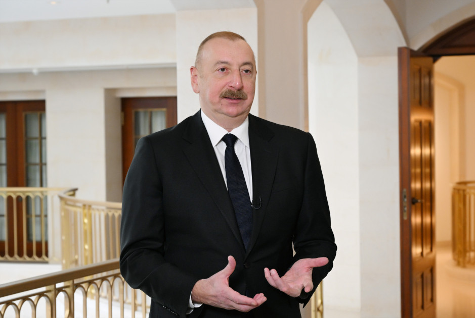 Azərbaycan Prezidenti İlham Əliyev “Euronews” televiziyasına müsahibə verib<font color=red> - FOTOLAR</font>