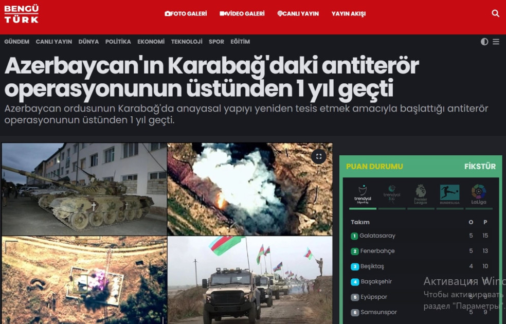 Türkiyə mediası: Qarabağda antiterror əməliyyatı Azərbaycanın gücünün daha bir nümayişi oldu<font color=red> - FOTOLAR</font>