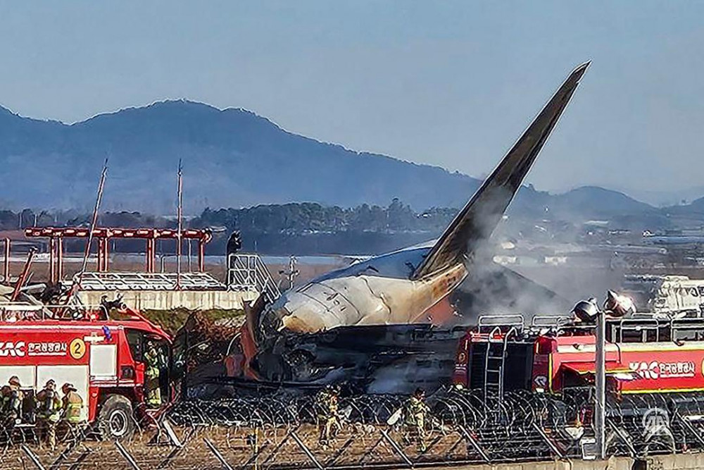 Yonhap: Qəzaya uğrayan təyyarədəki sərnişinlərin hamısı həlak olub <font color=red> - FOTOLAR</font>