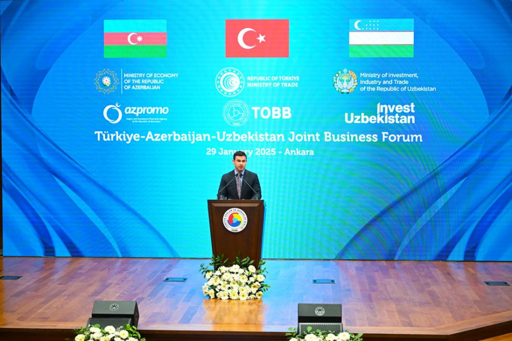 Türkiyə-Azərbaycan-Özbəkistan biznes forumu keçirilib<font color=red> - FOTOLAR</font>