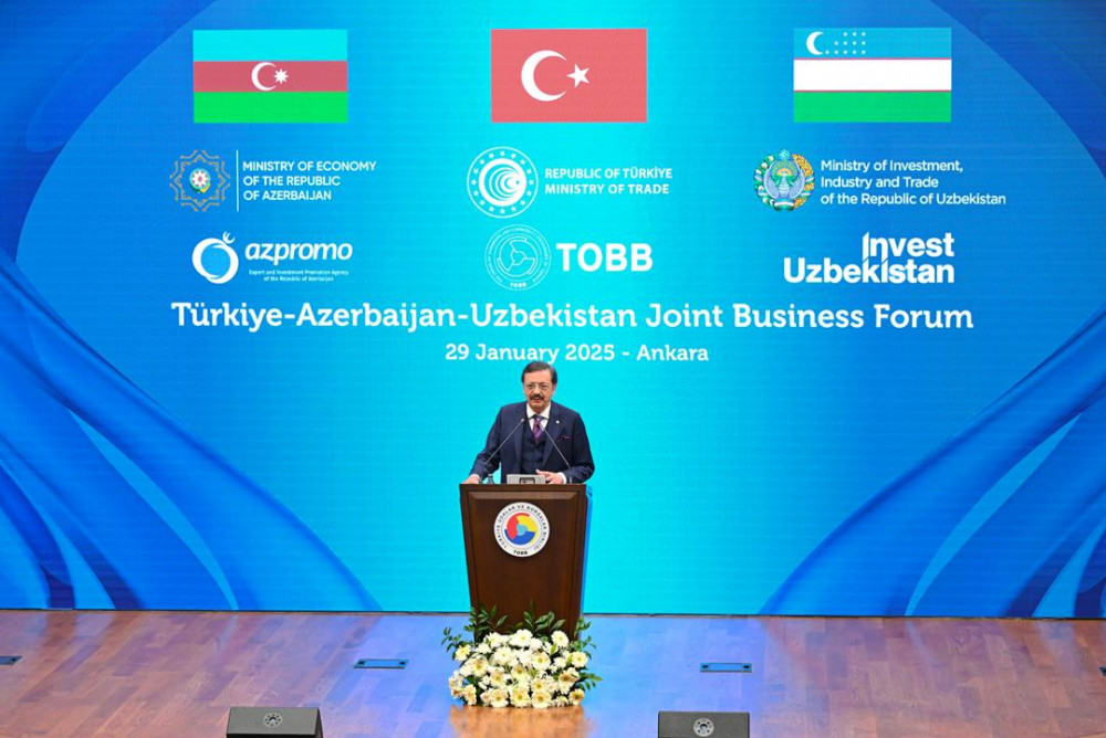 Türkiyə-Azərbaycan-Özbəkistan biznes forumu keçirilib<font color=red> - FOTOLAR</font>