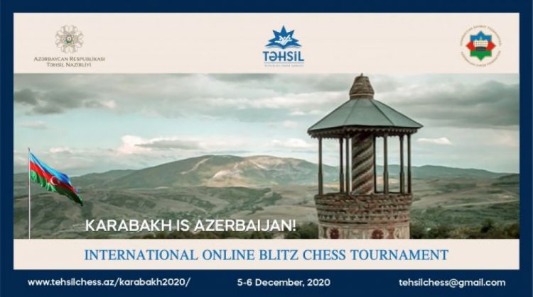 “Qarabağ Azərbaycandır!” onlayn beynəlxalq turnirdə 30-a yaxın ölkədən şahmatçılar iştirak edəcəklər