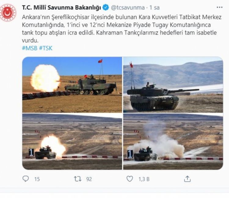 Türkiyə Ordusunun Ankarada möhtəşəm təlimləri keçirilib