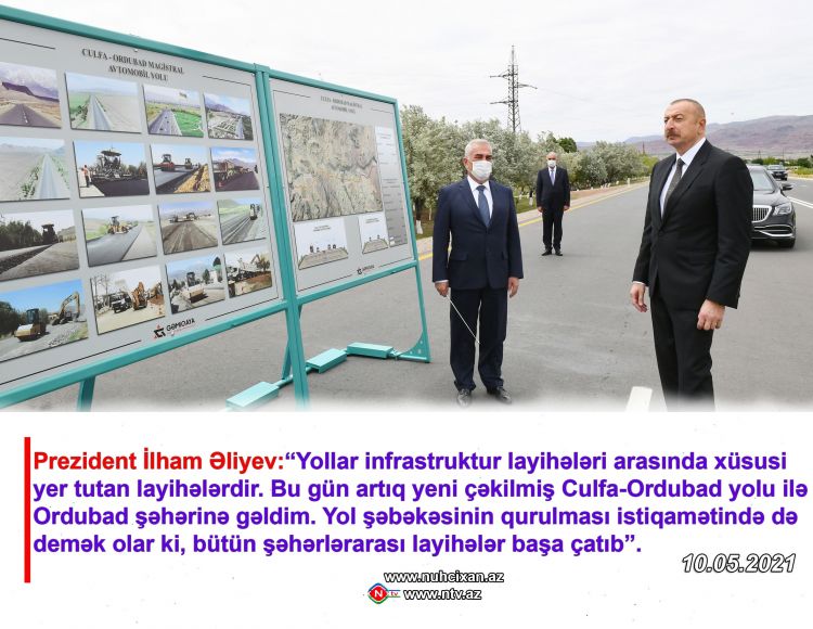 Prezident İlham Əliyev: Yollar infrastruktur layihələri arasında xüsusi yer tutan layihələrdir