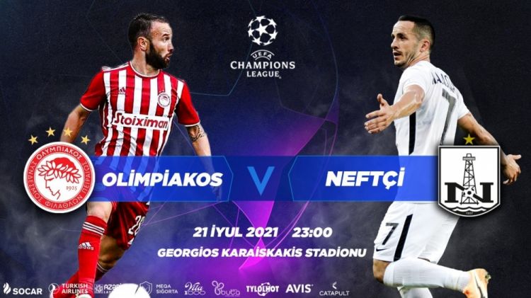 UEFA Çempionlar Liqası: Bu gün “Neftçi" klubu Yunanıstanda “Olimpiakos”un qonağı olacaq