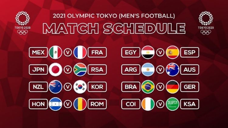 Bu gün Tokio Olimpiadası çərçivəsində kişilər arasında futbol üzrə yarışlar keçiriləcək